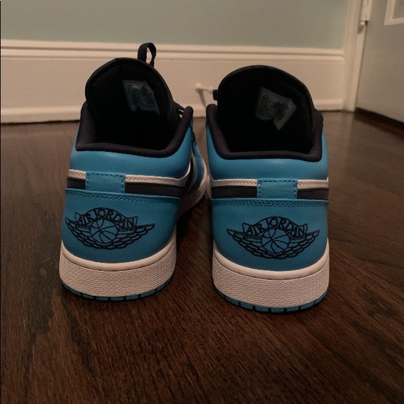 Dunks Nike Air Jordan 1 Low UNC White Blue Obsidian 553558-144 Men's 12.5 RARE. - Picture 2 of 5